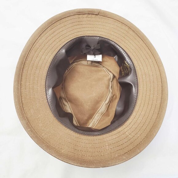 Filson Garment Co. Vintage Tan Waxed Canvas Tin Indiana Jones Style Hat S - Picture 9 of 10